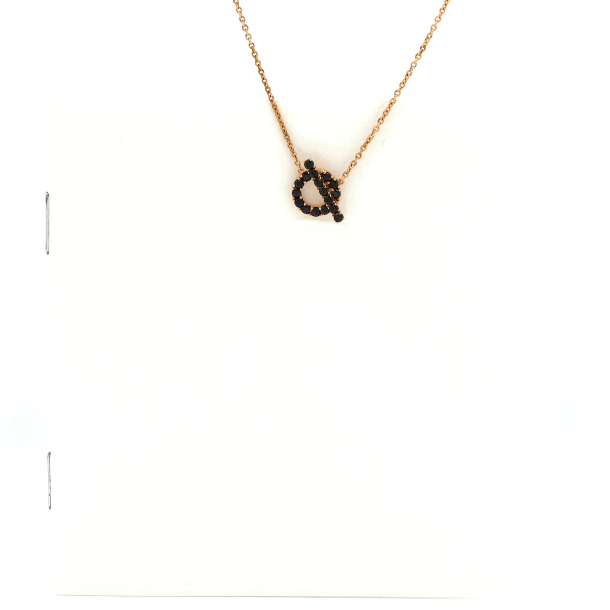 Finesse Pendant Necklace 18K Rose Gold and Black Spinels - Deep Luxury