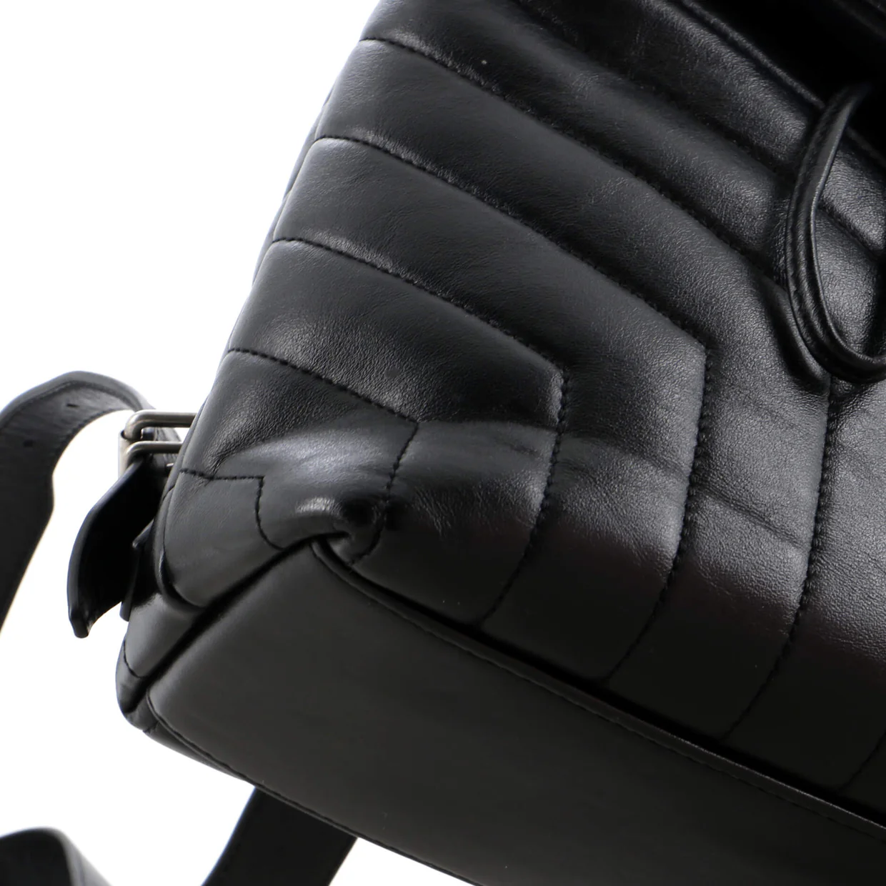 LouLou Backpack Matelasse Chevron Leather Small - Deep Luxury