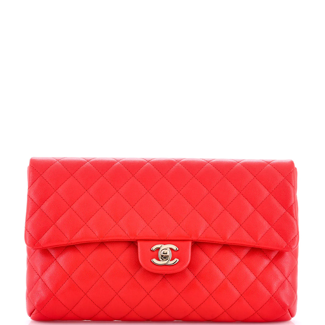 Classic Flap Clutch Quilted Caviar - Deep Luxury
