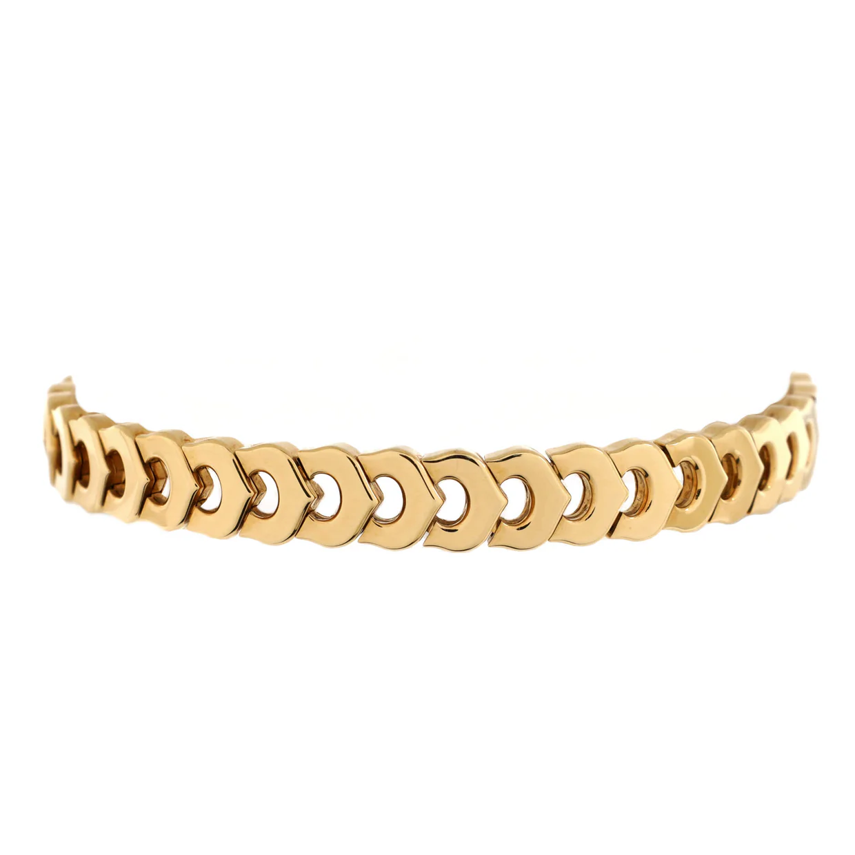 Vintage C de Cartier Link Bracelet 18K Yellow Gold - Deep Luxury