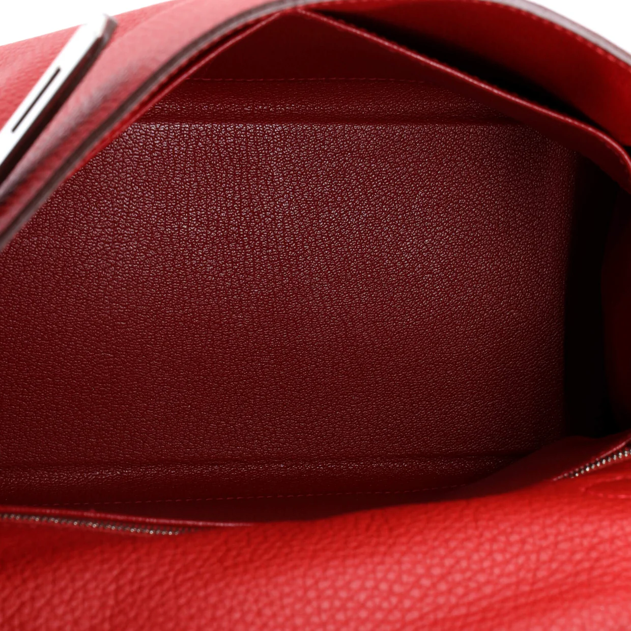 Kelly Handbag Rouge Casaque Clemence with Palladium Hardware 28 - Deep Luxury