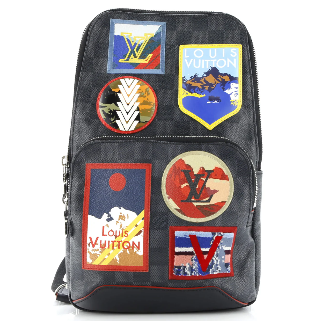 Avenue Sling Bag Alps Patches Damier Graphite - Deep Luxury