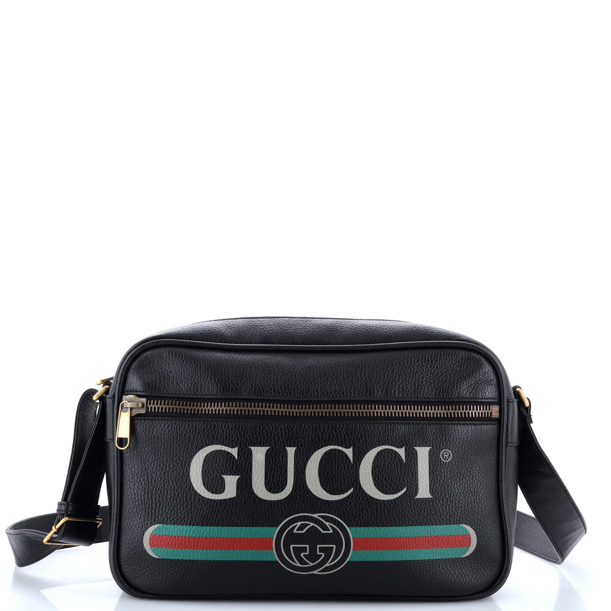 Logo Shoulder Bag Printed Leather - Deep Luxury