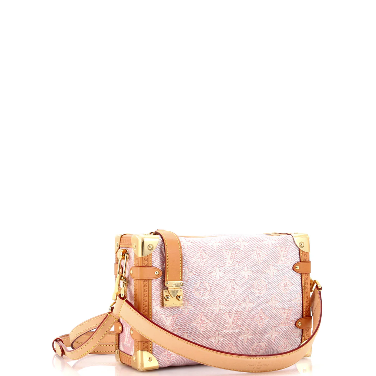 Side Trunk Handbag Monoglam Jacquard Canvas MM - Deep Luxury