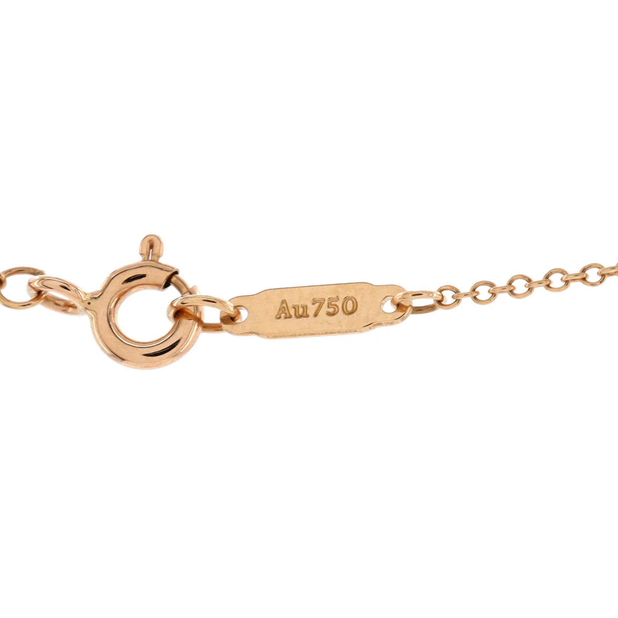 T Smile Pendant Necklace 18K Rose Gold with Diamonds Small - Deep Luxury