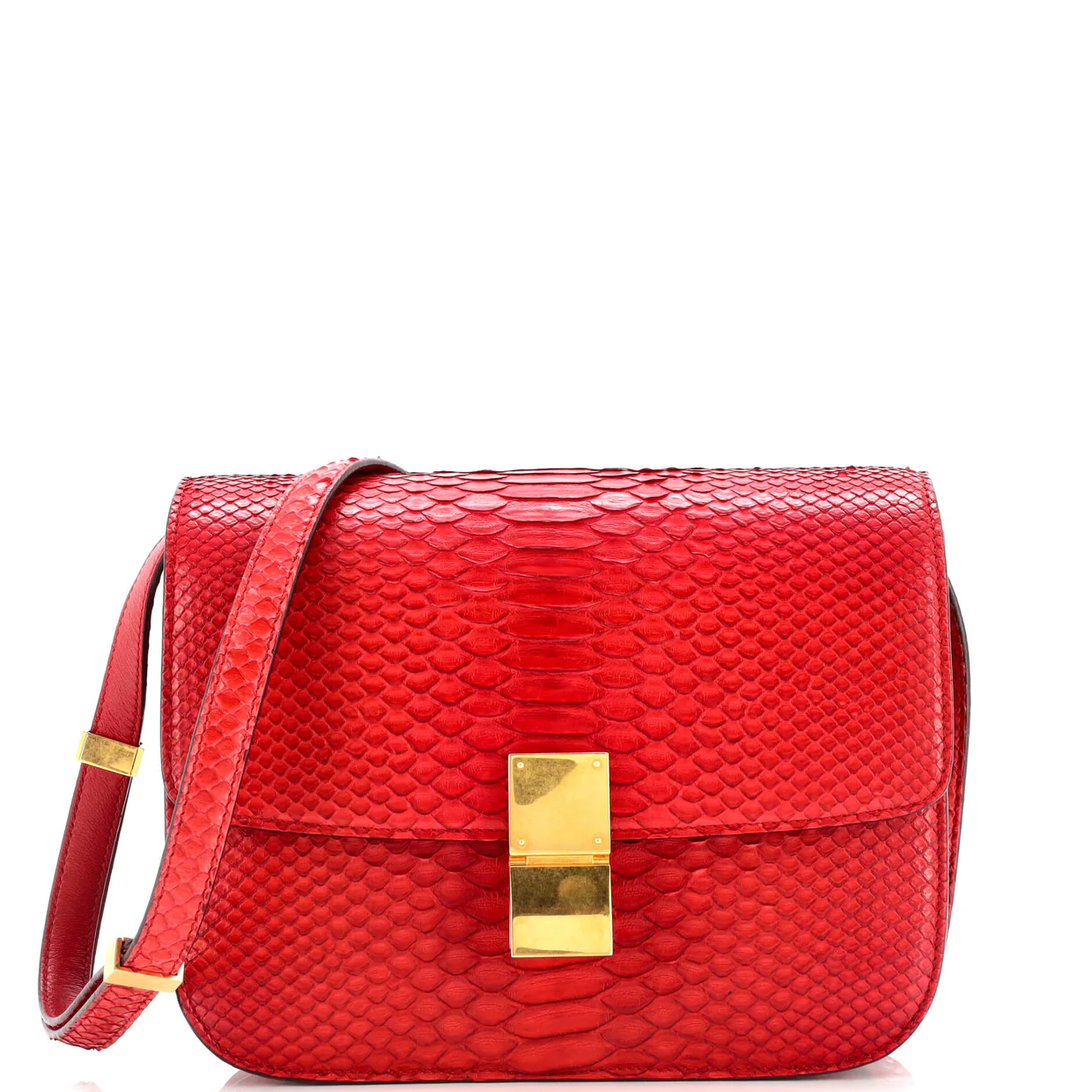 Classic Box Bag Python Medium - Deep Luxury