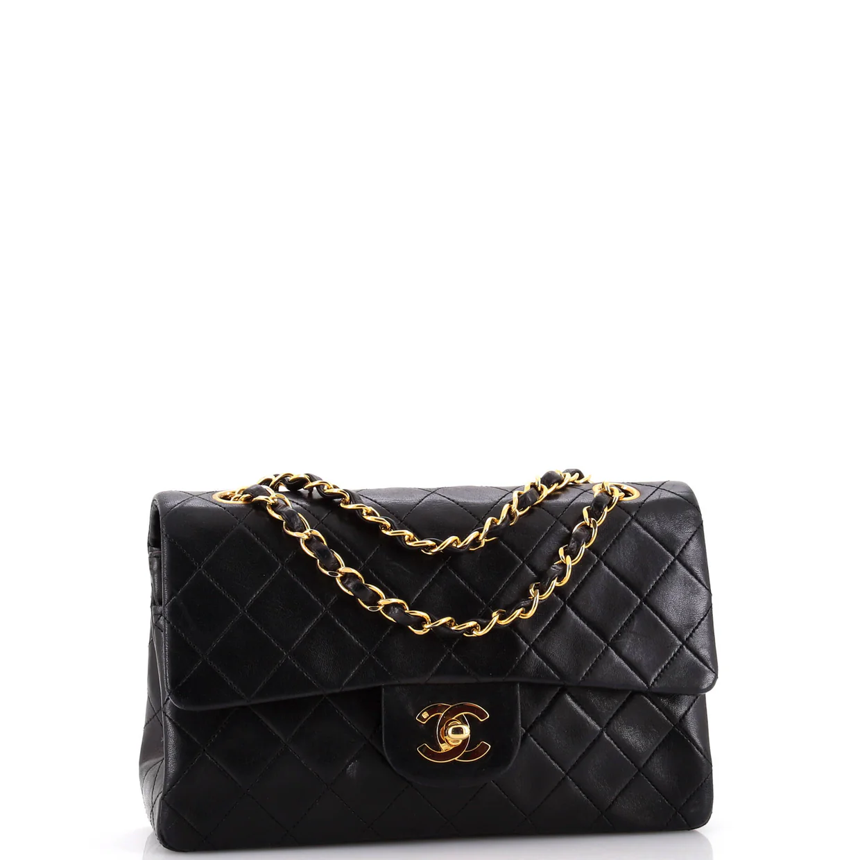Vintage Classic Double Flap Bag Quilted Lambskin Small - Deep Luxury