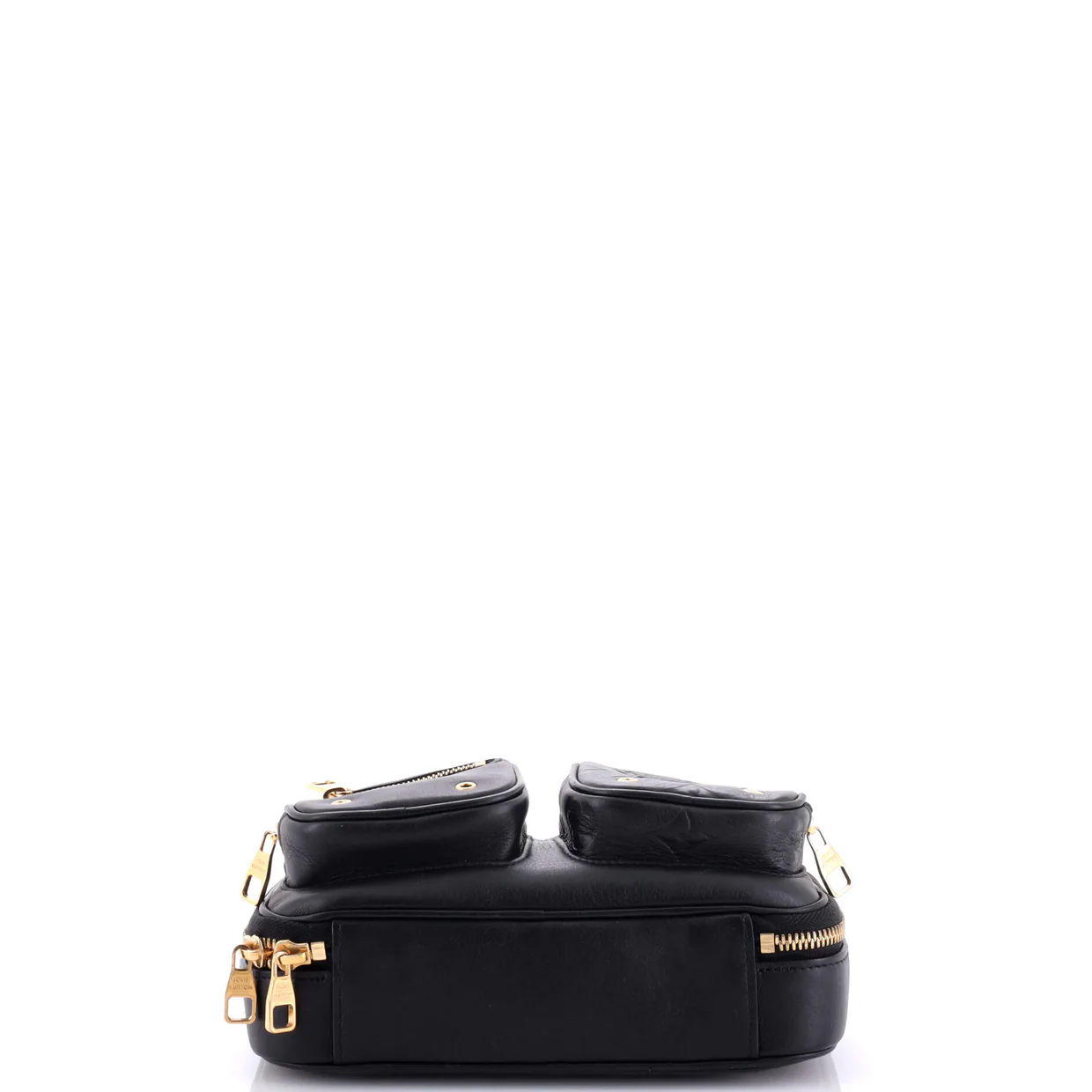 Utility Crossbody Bag Calfskin with Embossed Monogram Detail - Deep Luxury
