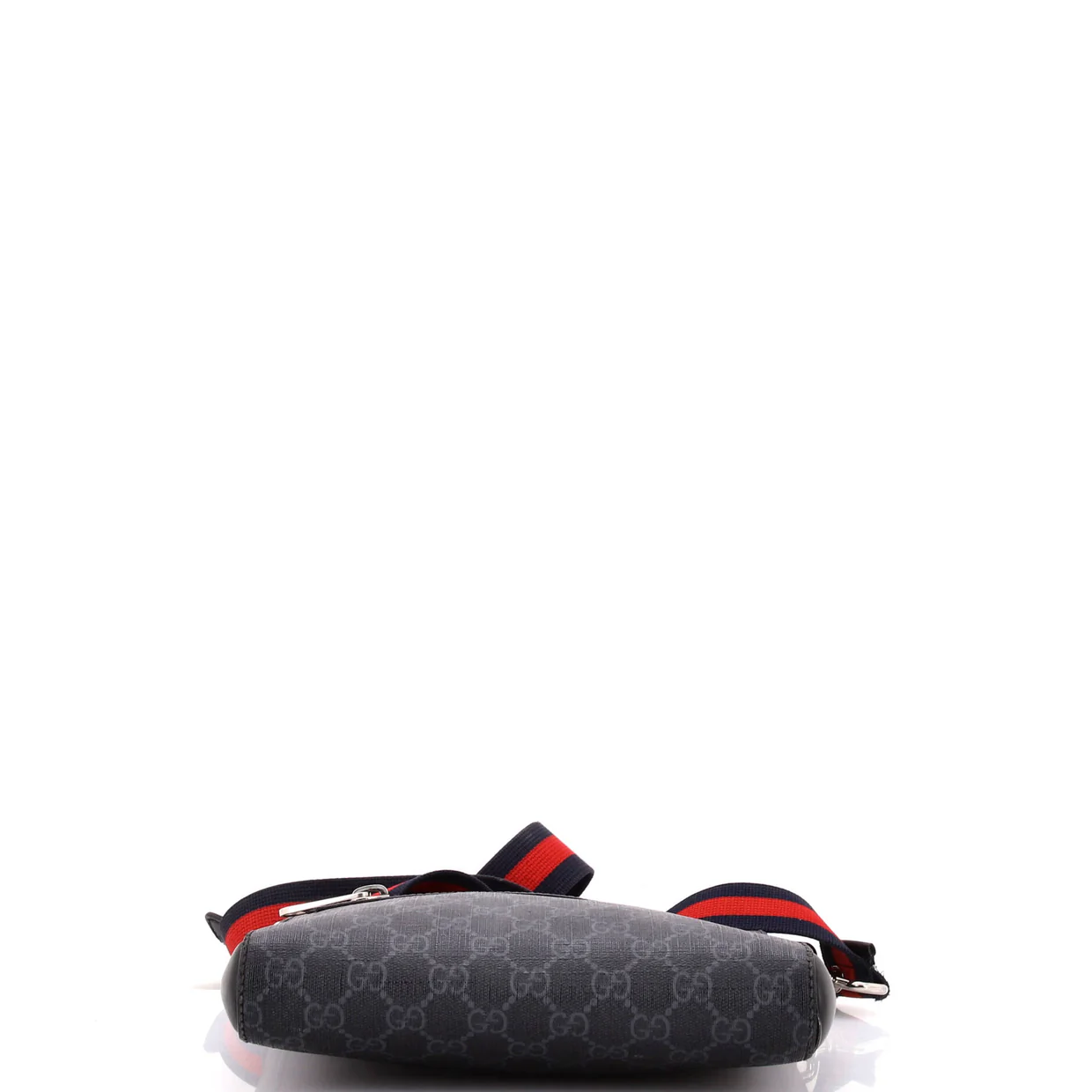 Web Strap Front Zip Messenger Bag GG Coated Canvas Small - Deep Luxury