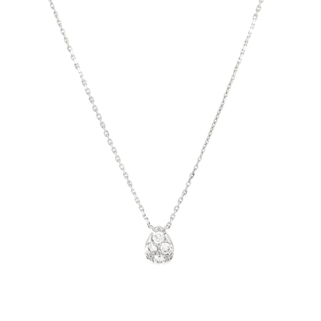 Etincelle de Cartier Teardrop Pendant Necklace 18K White Gold and Diamonds - Deep Luxury
