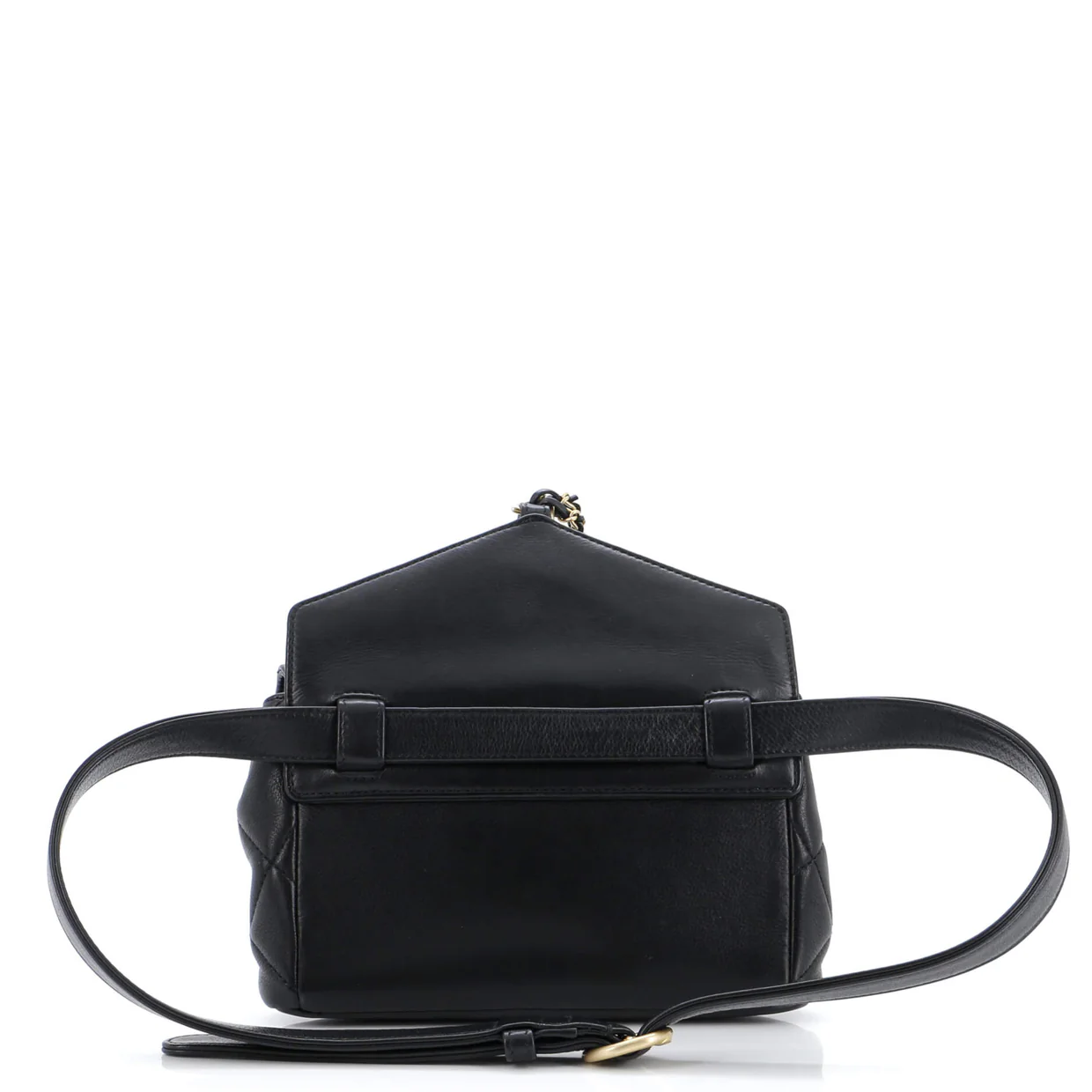 Carry With Chic Chain Flap Waist Bag Quilted Calfskin - Deep Luxury