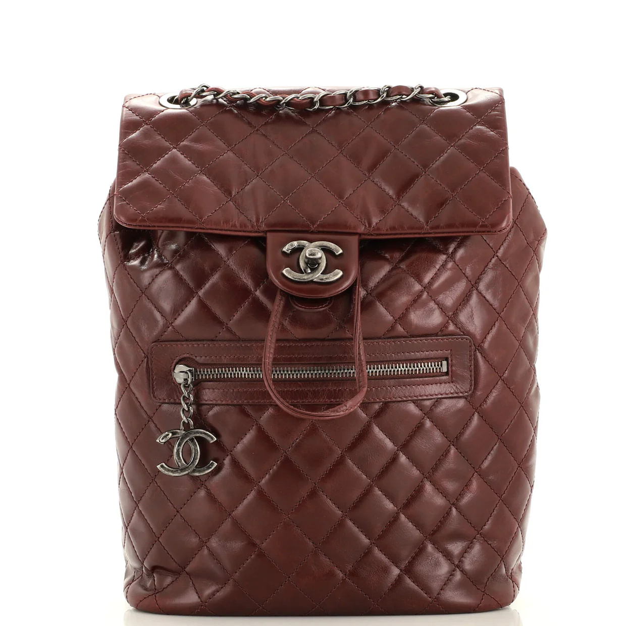 Mountain Backpack Quilted Glazed Calfskin Large - Deep Luxury