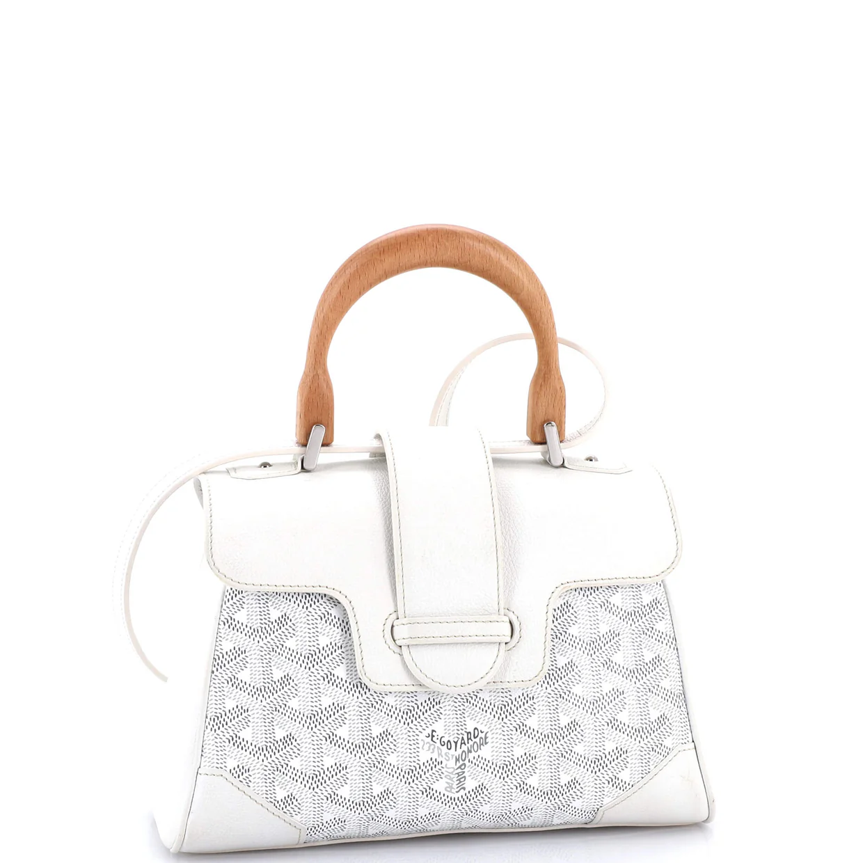 Saigon Top Handle Bag Coated Canvas with Leather Mini - Deep Luxury