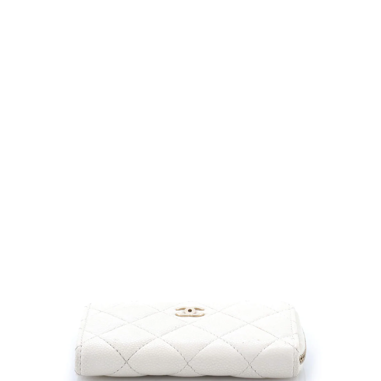 Zip Around Card Holder Quilted Caviar - Deep Luxury