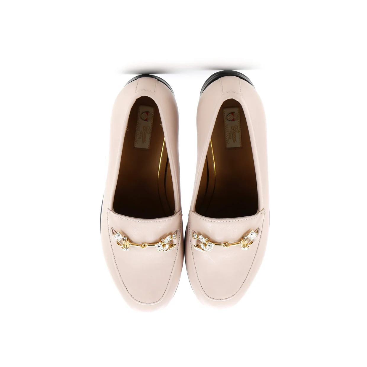 Women's Jordaan Loafers Leather with Crystals - Deep Luxury