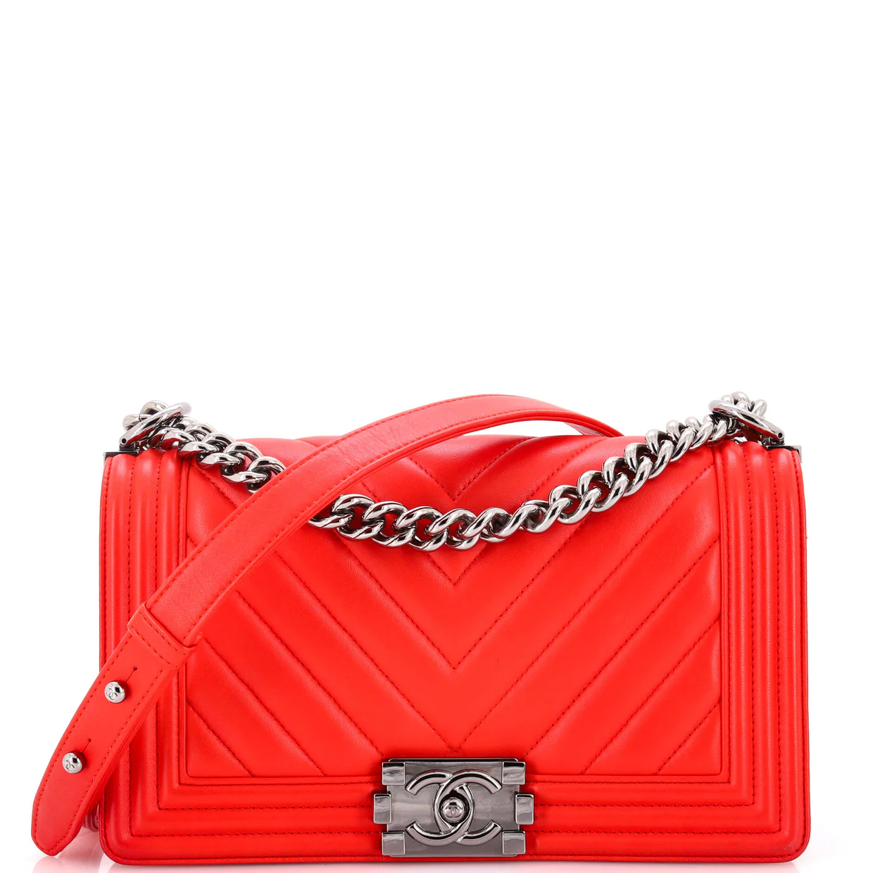 Boy Flap Bag Chevron Lambskin Old Medium - Deep Luxury