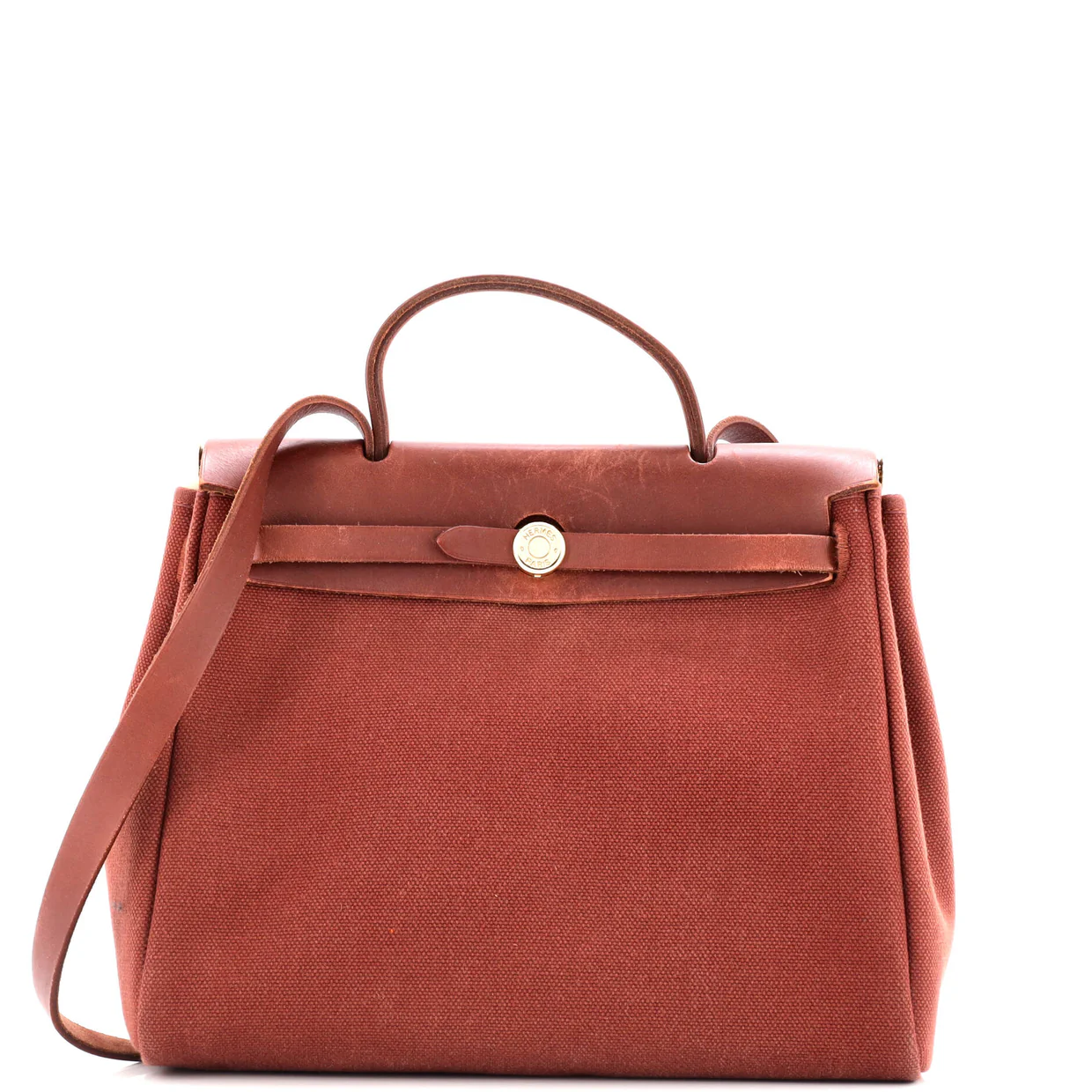 Herbag Toile and Leather PM - Deep Luxury