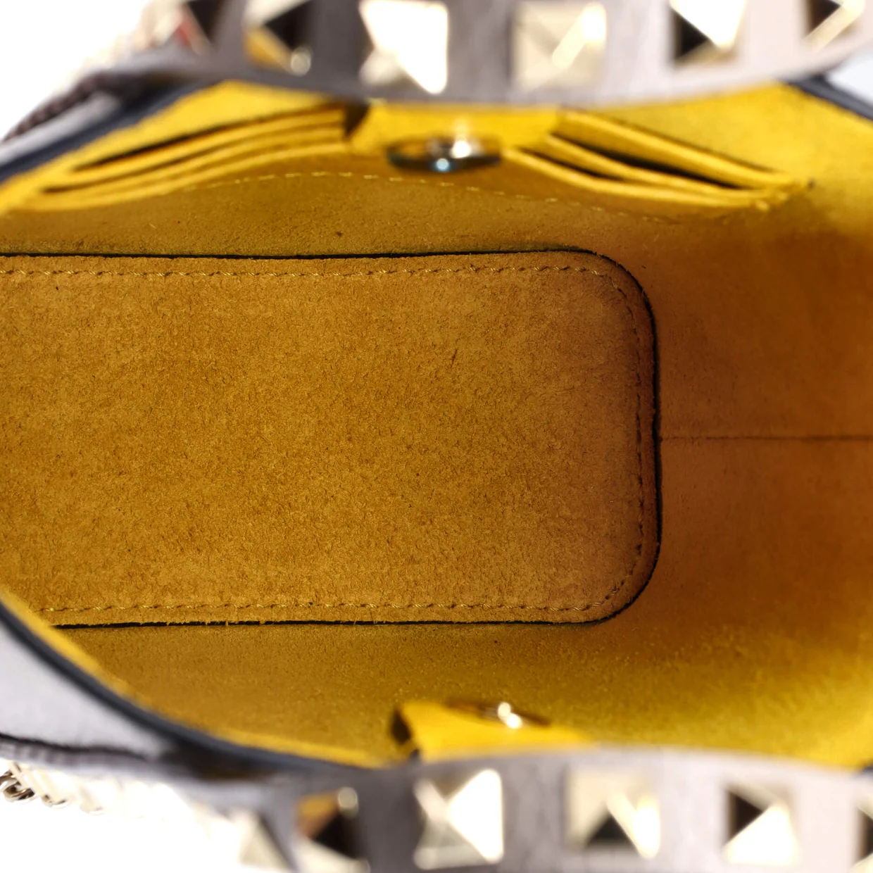 Rockstud Vertical Chain Tote Leather Mini - Deep Luxury