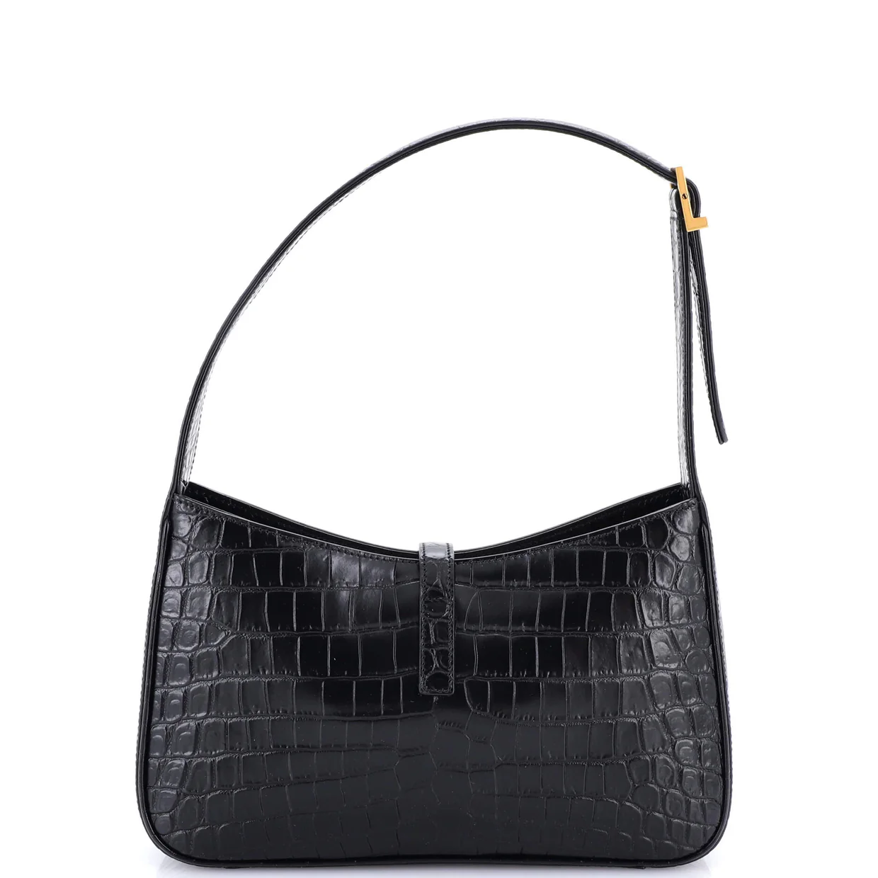 Le 5 a 7 Hobo Crocodile Embossed Leather Small - Deep Luxury