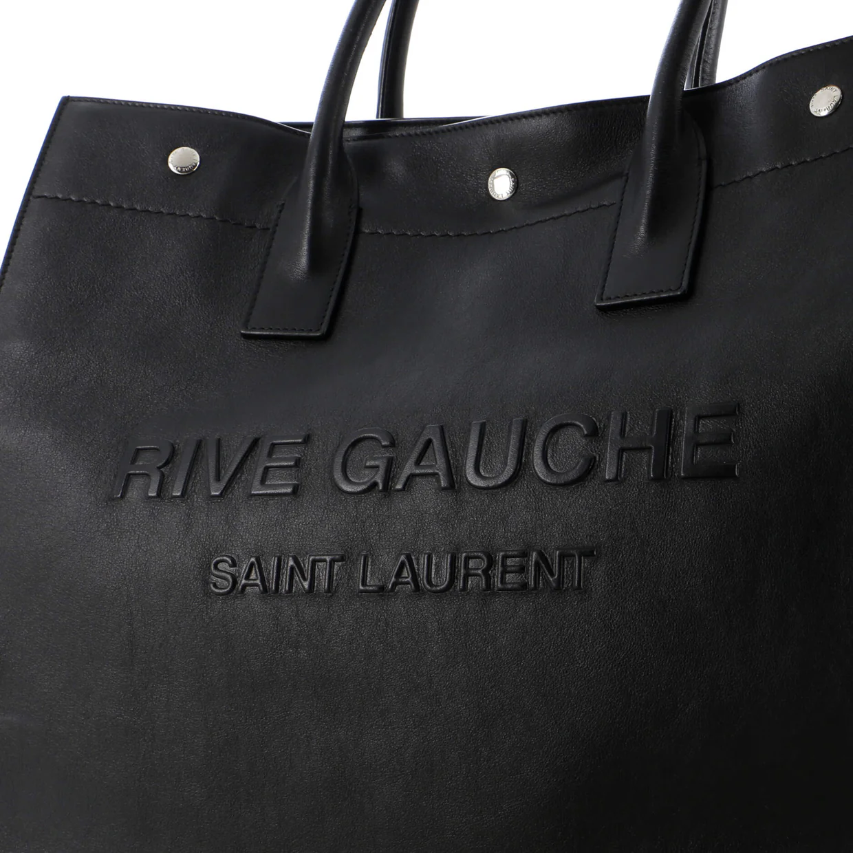 Rive Gauche Shopper Tote Leather Tall - Deep Luxury