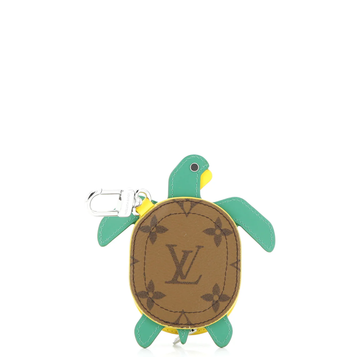 Turtle Pouch Bag Charm Monogram Canvas with Leather - Deep Luxury