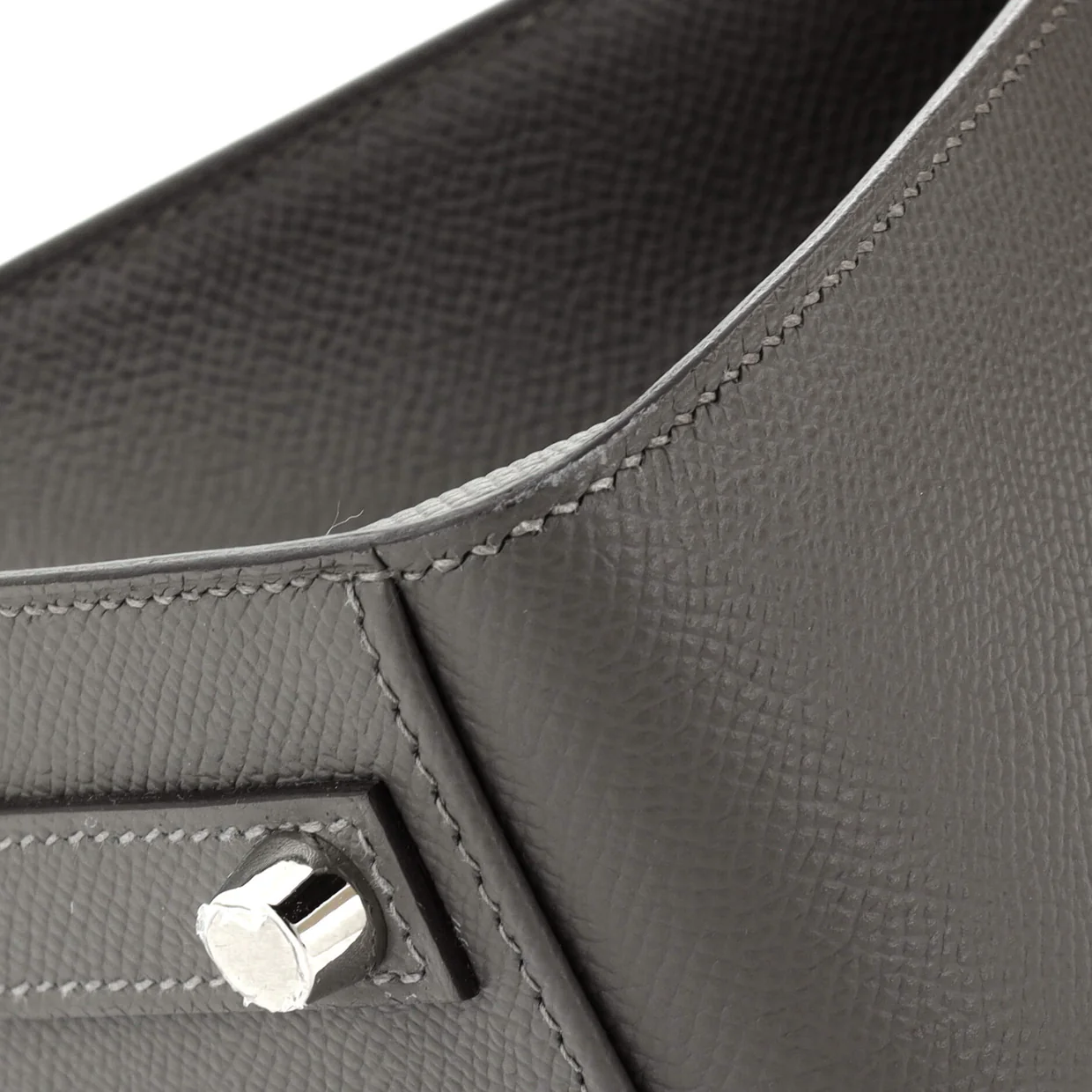 Birkin Sellier Bag Grey Epsom with Palladium Hardware 25 - Deep Luxury