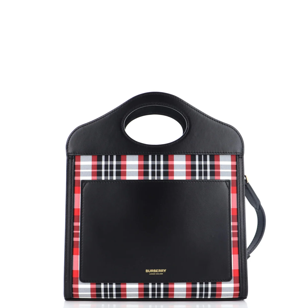 Pocket Tote Printed Nylon with Leather Mini - Deep Luxury