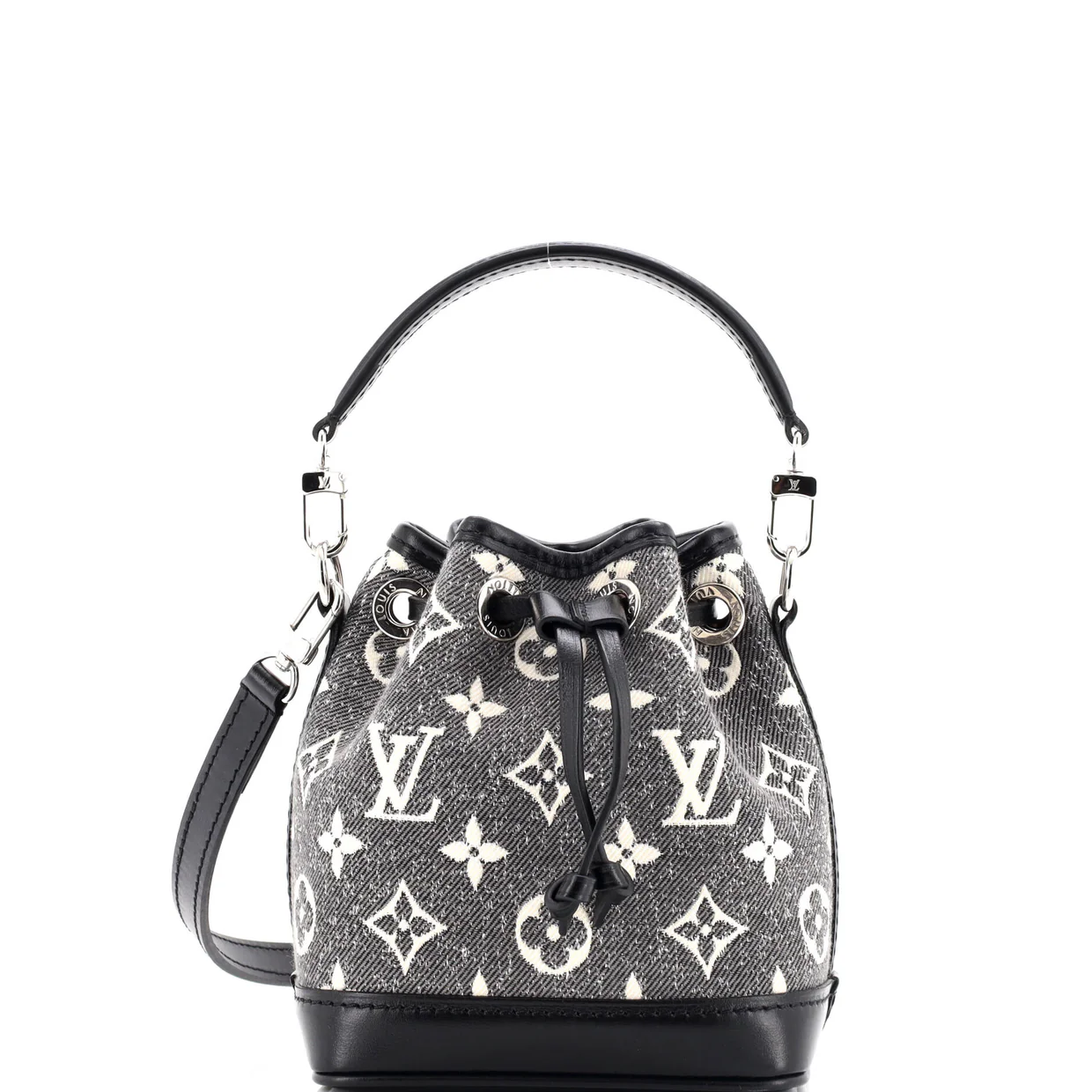 Noe NM Handbag Monogram Jacquard Denim Nano - Deep Luxury