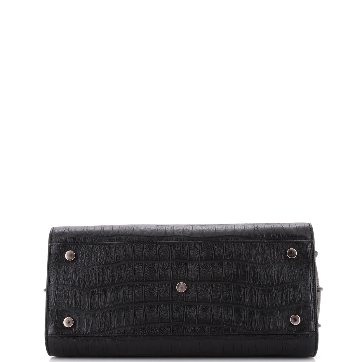 Sac de Jour Bag Crocodile Embossed Leather Small - Deep Luxury
