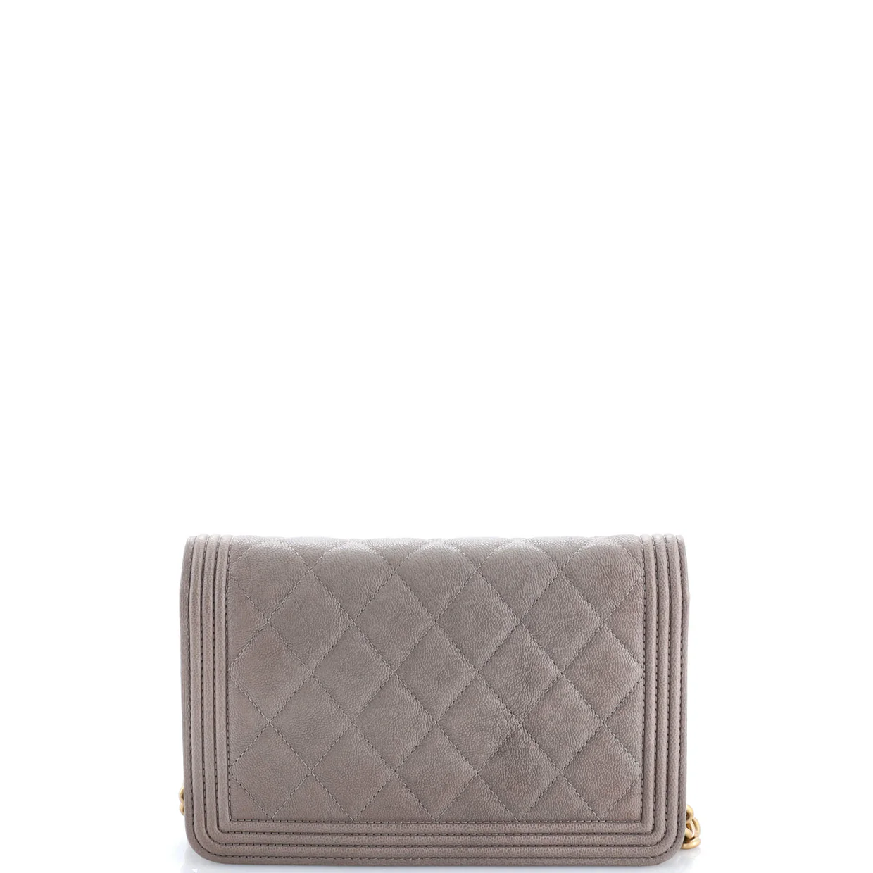 Boy Wallet on Chain Quilted Caviar - Deep Luxury