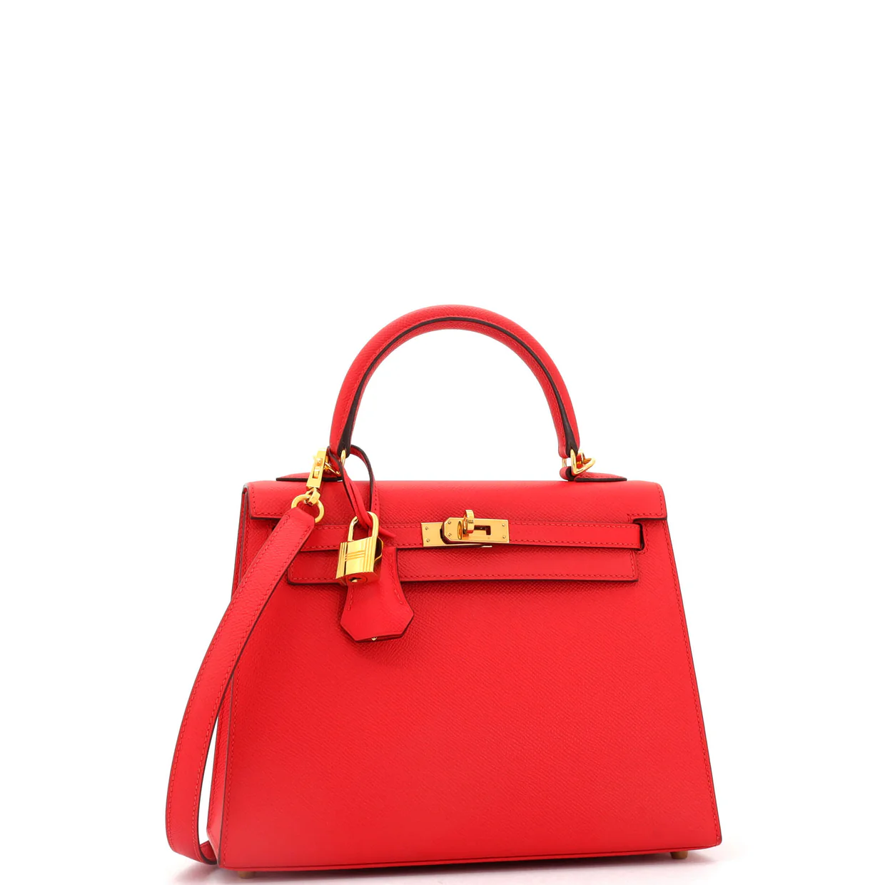 Kelly Handbag Rouge Tomate Epsom with Gold Hardware 25 - Deep Luxury