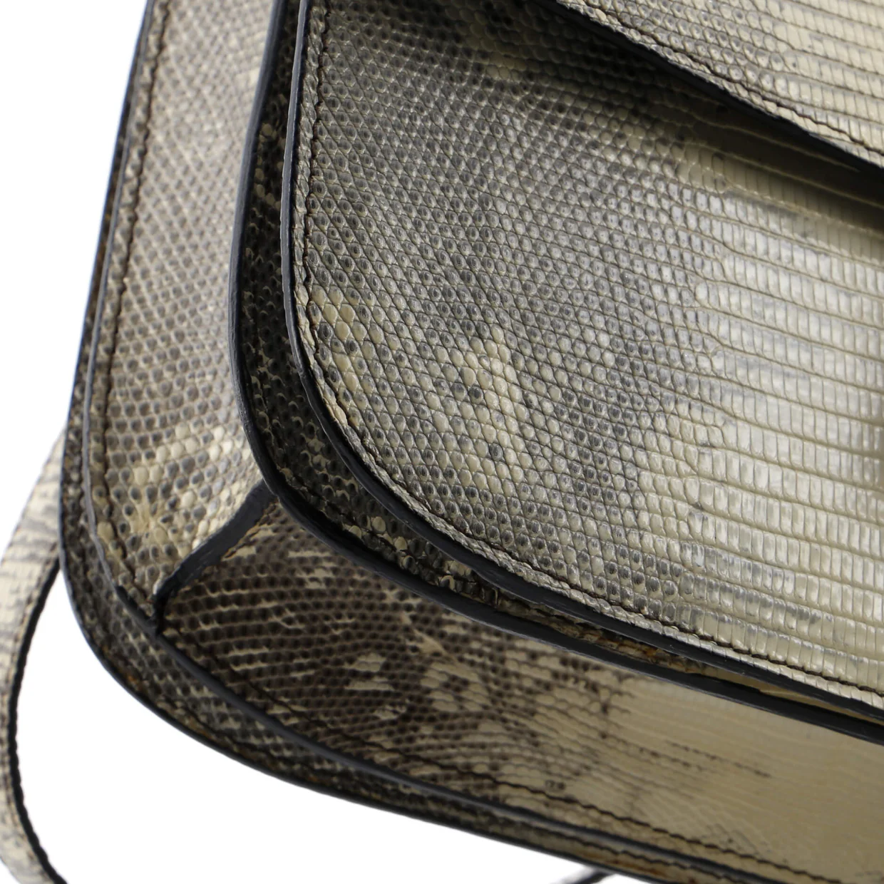 Classic Box Bag Lizard Medium - Deep Luxury