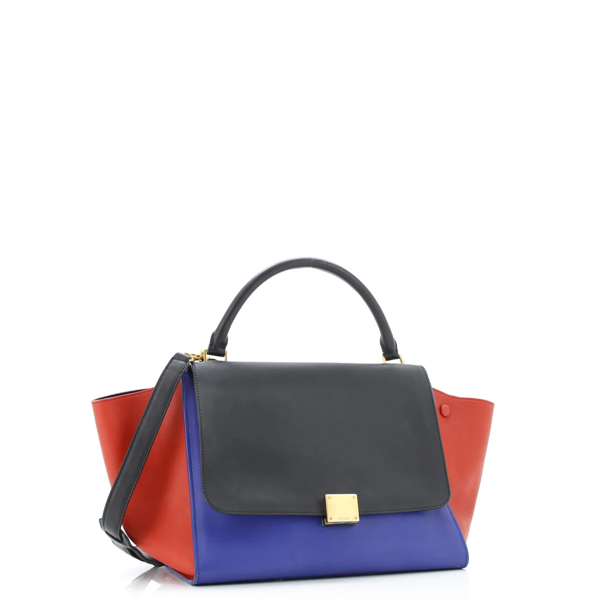 Tricolor Trapeze Bag Leather Medium - Deep Luxury
