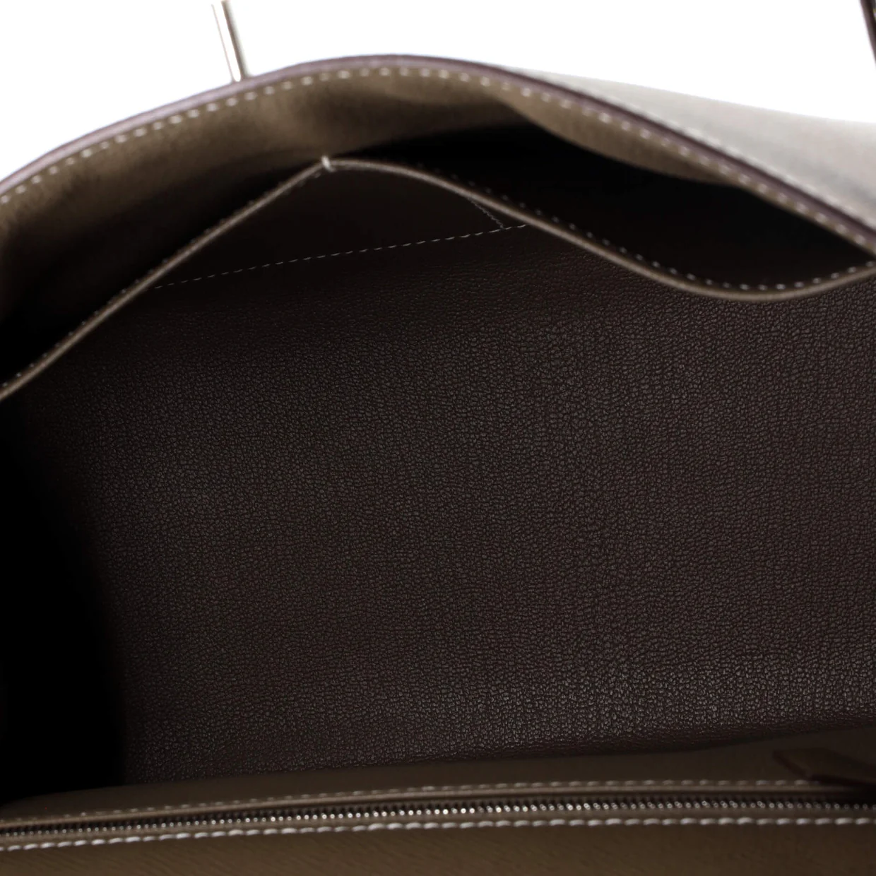 Kelly Handbag Grey Epsom with Palladium Hardware 28 - Deep Luxury