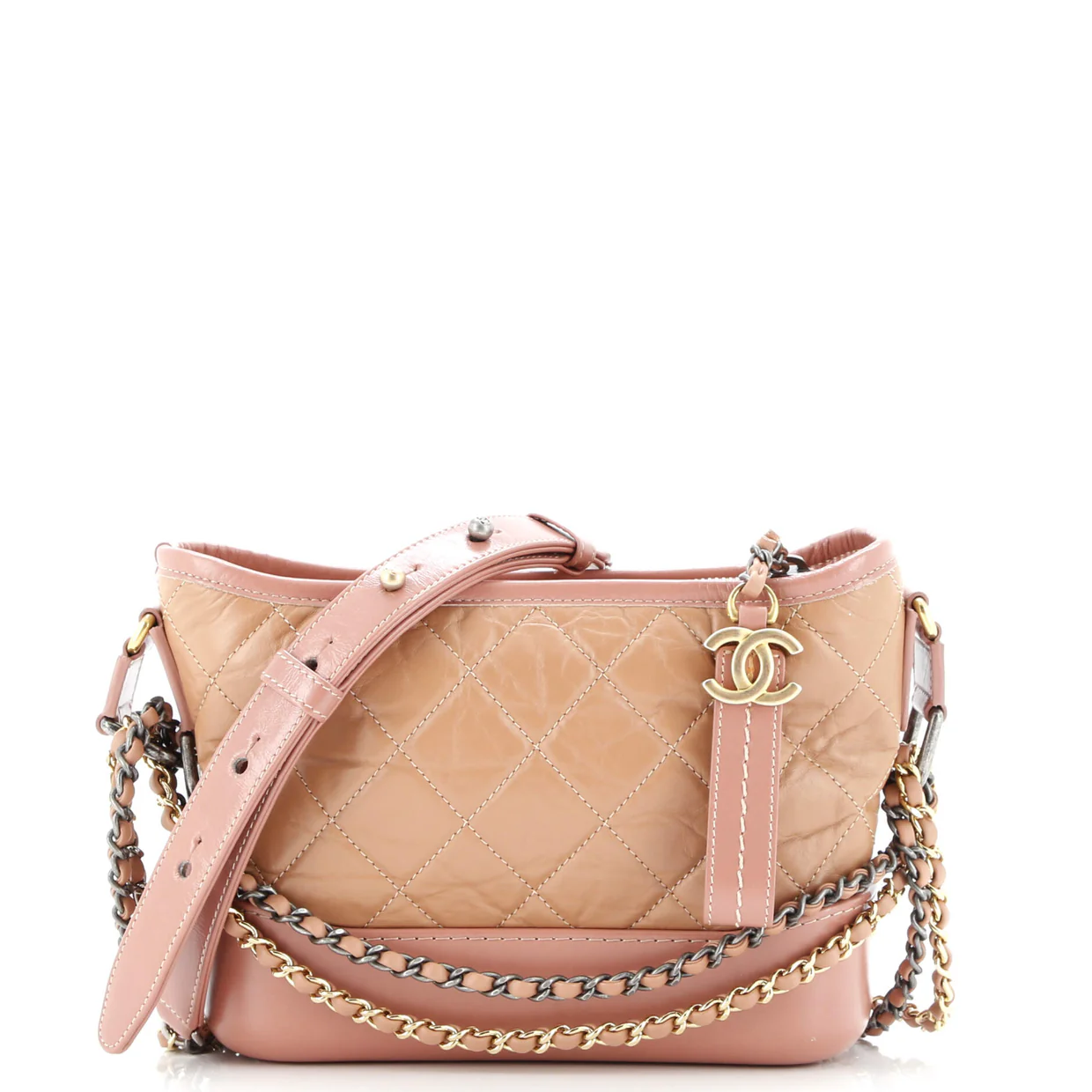 Gabrielle Hobo Quilted Aged Calfskin Small - Deep Luxury