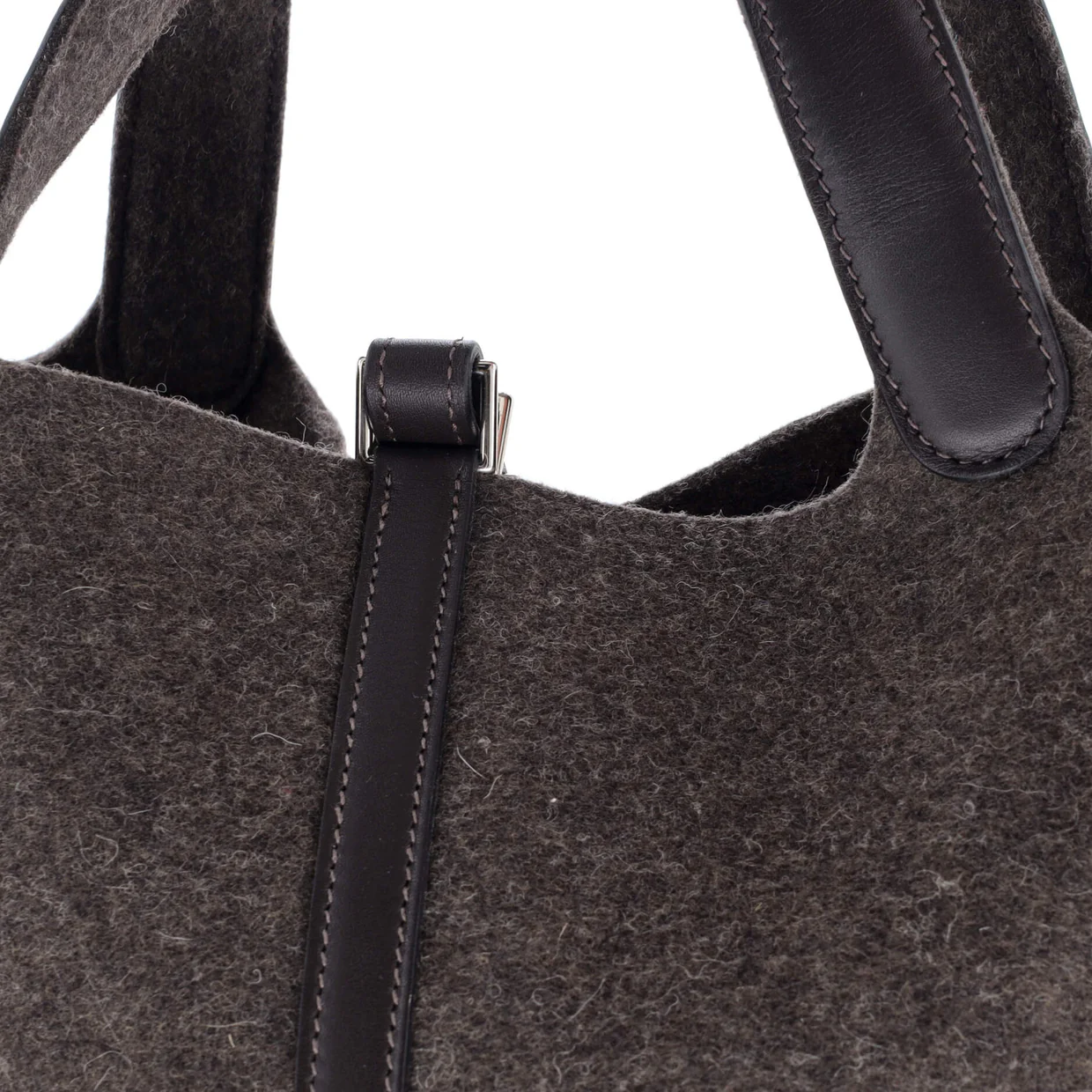 Picotin Lock Bag Felt with Leather MM - Deep Luxury