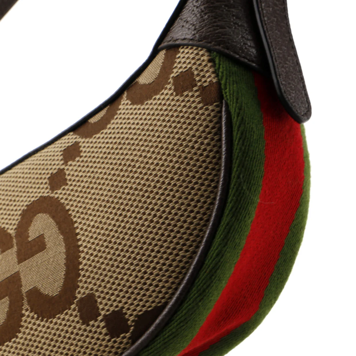 Ophidia Half Moon Bag Jumbo GG Canvas Mini - Deep Luxury