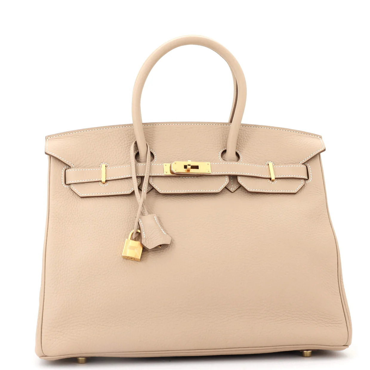 Birkin Handbag Light Clemence with Gold Hardware 35 - Deep Luxury