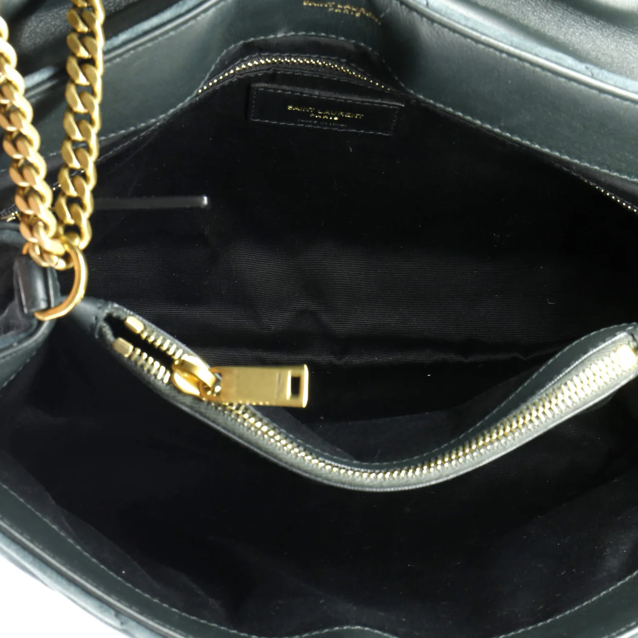 Loulou Shoulder Bag Matelasse Chevron Suede Medium - Deep Luxury