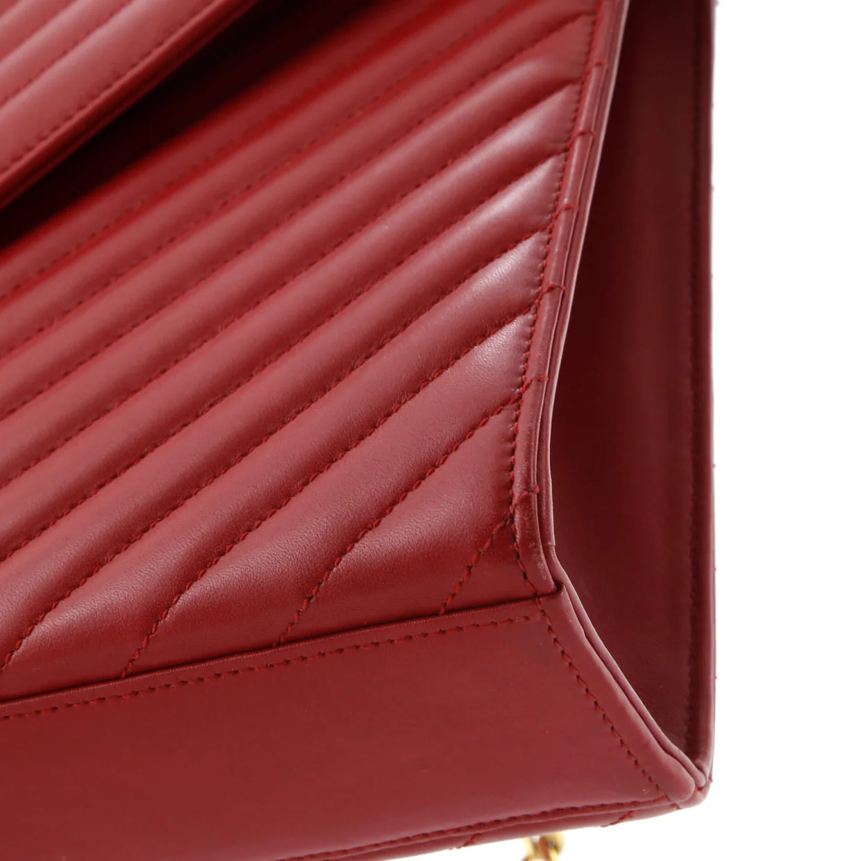 Classic Monogram Envelope Satchel Matelasse Chevron Leather Large - Deep Luxury