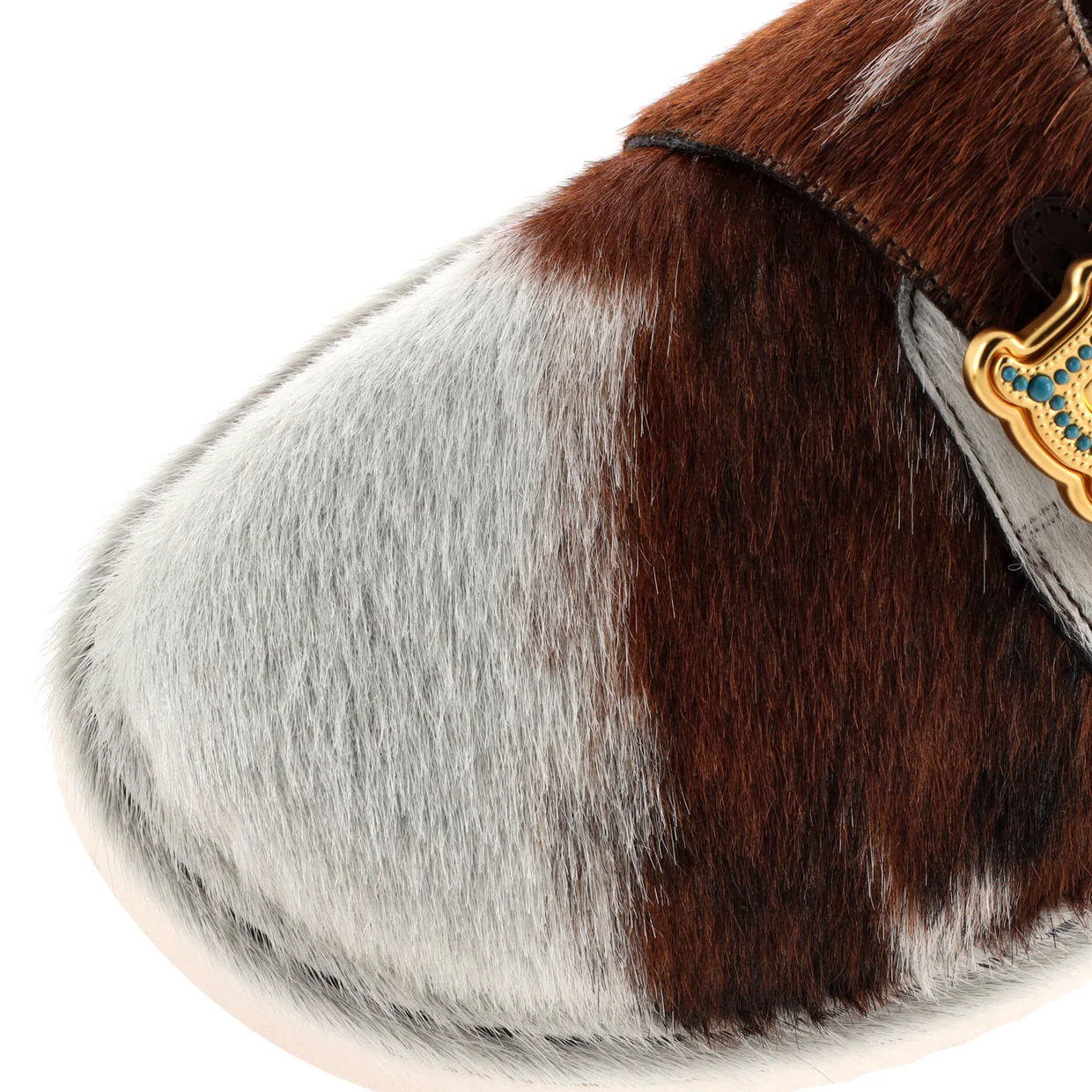 Men's LV Easy Mules Printed Pony Hair - Deep Luxury
