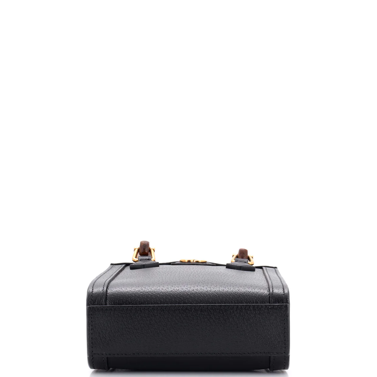 Vertical Diana NM Bamboo Handle Tote Leather Mini - Deep Luxury