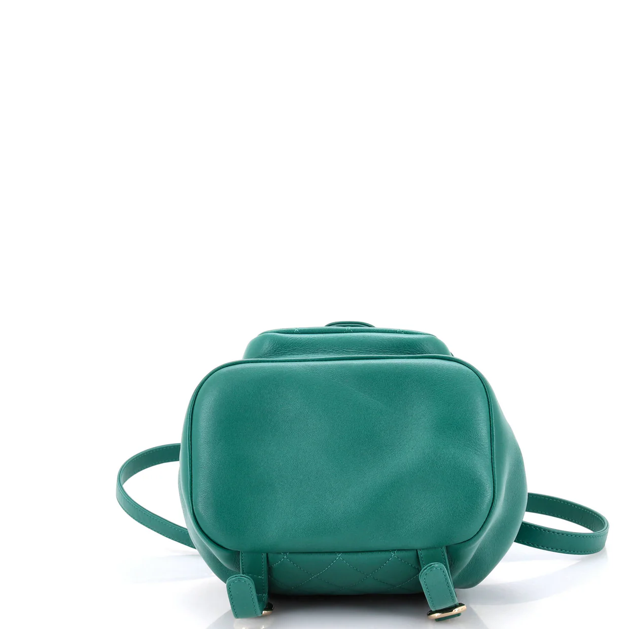 Duma Drawstring Backpack Quilted Leather Small - Deep Luxury