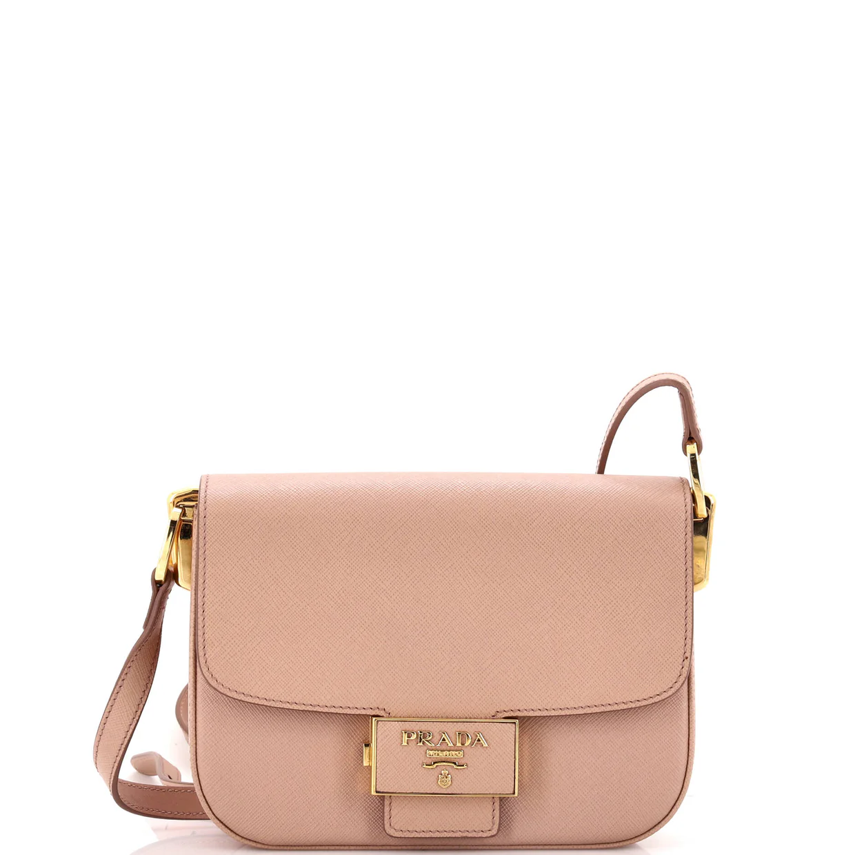 Embleme Flap Bag Saffiano Leather Small - Deep Luxury