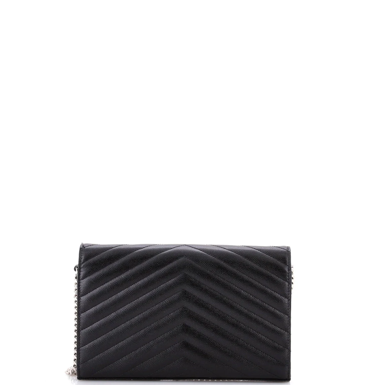 Classic Monogram Wallet on Chain Matelasse Chevron Leather Medium - Deep Luxury