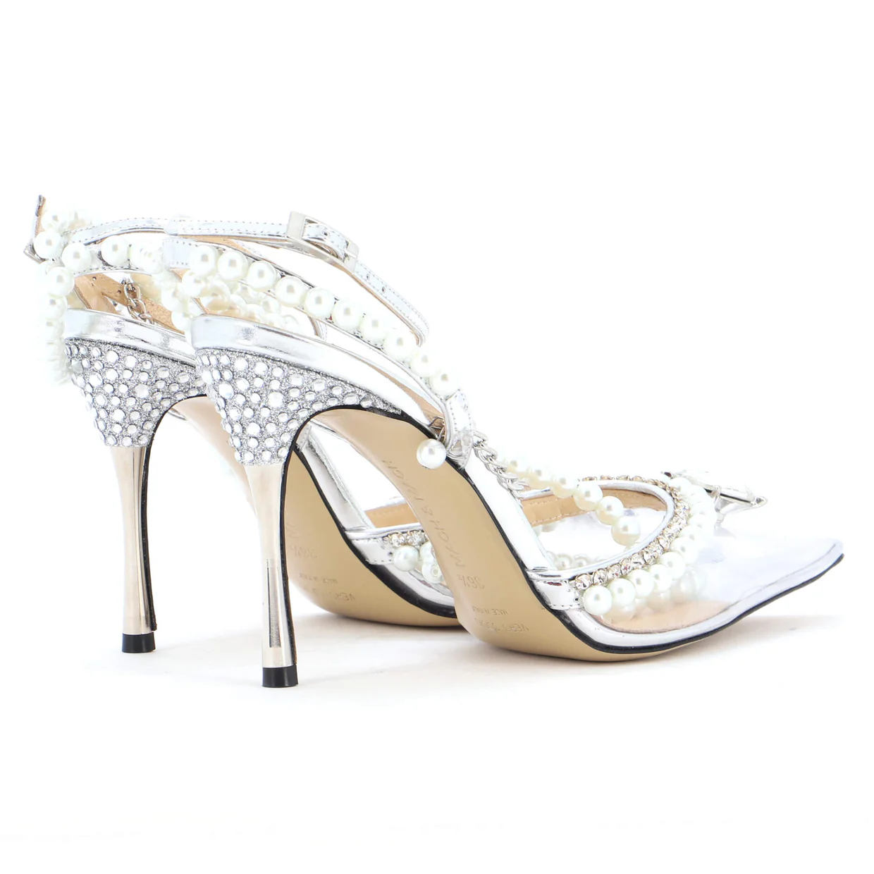 Women's Diamond of Elizabeth Heeled Mules PVC 100 - Deep Luxury