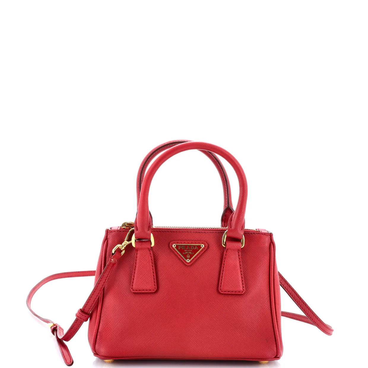 Galleria Double Zip Tote Saffiano Leather Mini - Deep Luxury