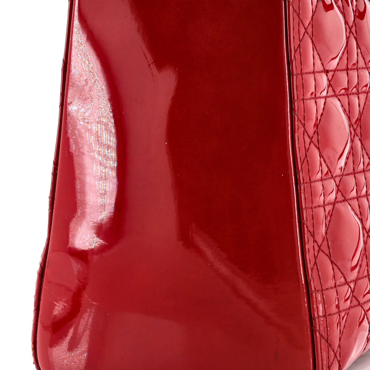 Lady Dior Bag Cannage Quilt Patent Large - Deep Luxury