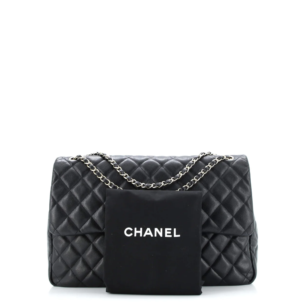 XXL Travel Flap Bag Quilted Caviar Small - Deep Luxury