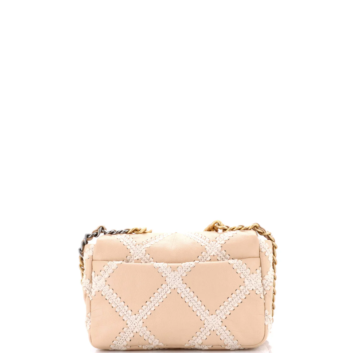 19 Flap Bag Crochet Quilted Calfskin Medium - Deep Luxury